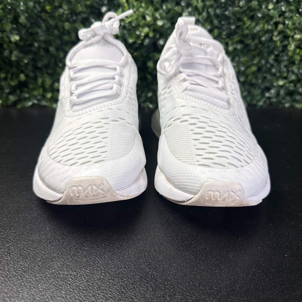 NIKE BIG KIDS AIR MAX 270 (GS) SZ 5.5Y YOUTH 943345 103 WHITE SILVER - Picture 2 of 9